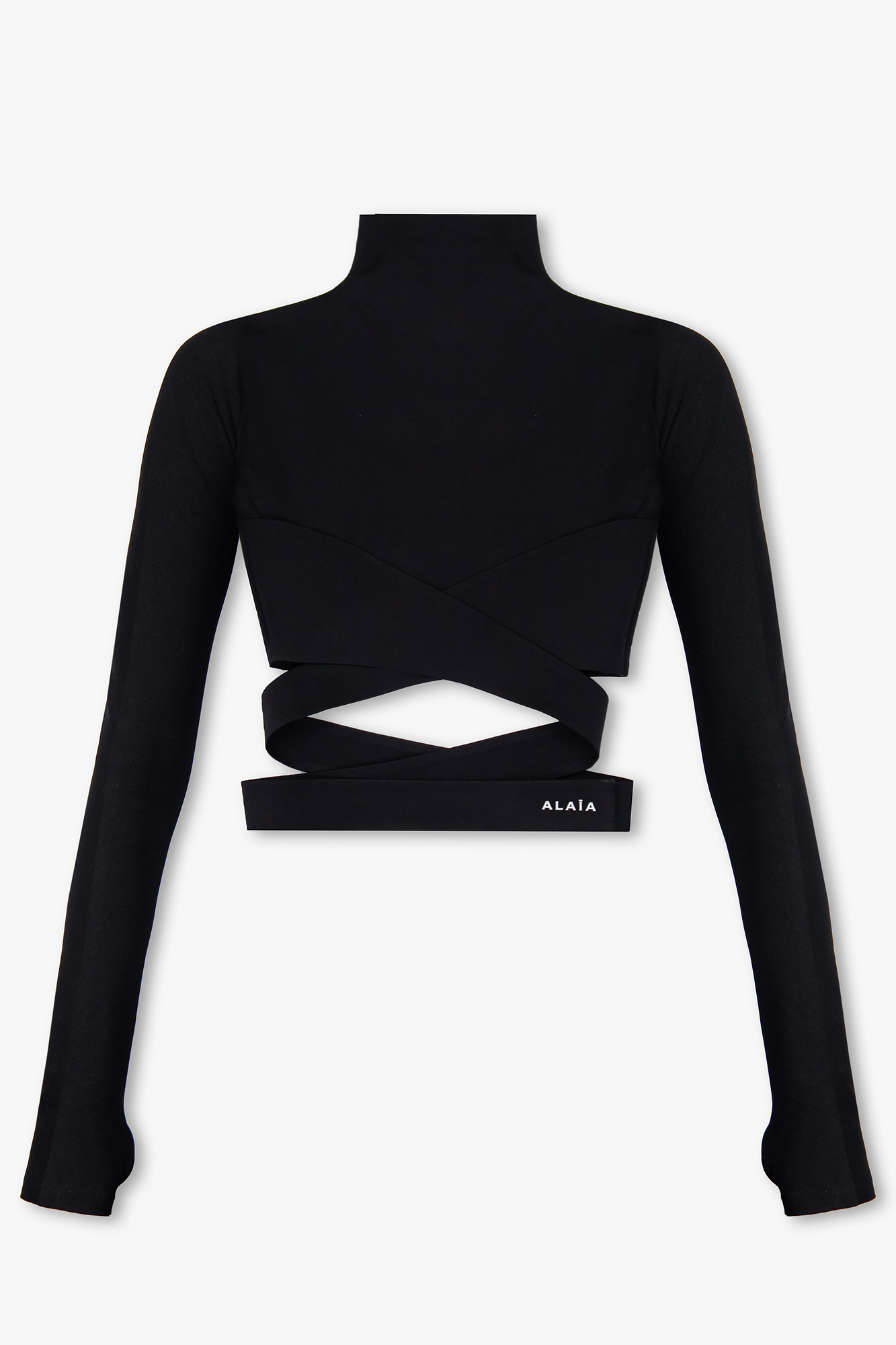 Black Top with tie detail Alaïa - SchaferandweinerShops Tonga